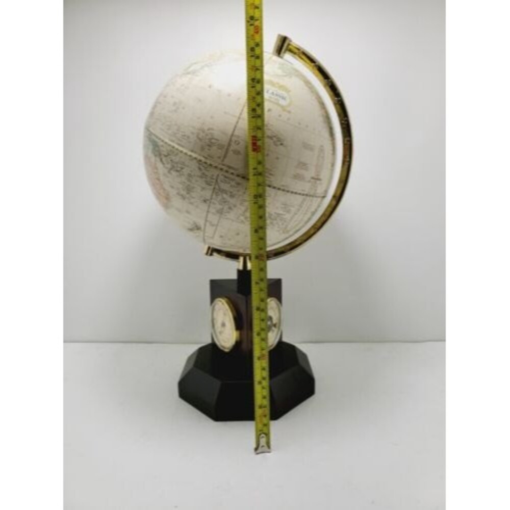 Classic  GLOBE BY THE GEORGE F.CRAM COMPANY-Wth Barometer,Thermometer,Hygrometer